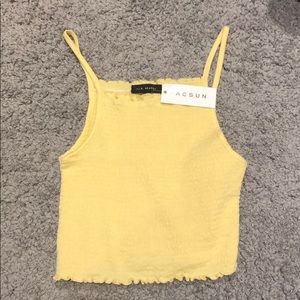 Light Yellow Cropped Tank